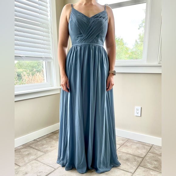 Azazie Tansy Formal Bridesmaid Dress in Twilight (Blue) Size 4 (A4) - Picture 3 of 4
